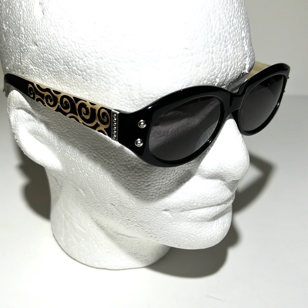 Brighton Black and Gold Cat-Eye Sunglasses